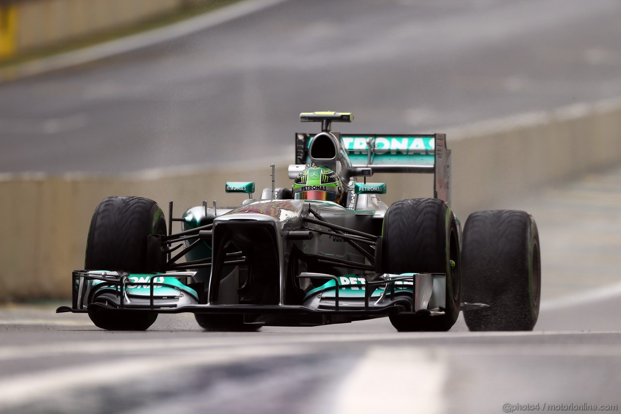 GP BRASILE, 22.11.2013- Prove Libere 2, Lewis Hamilton (GBR) Mercedes AMG F1 W04 