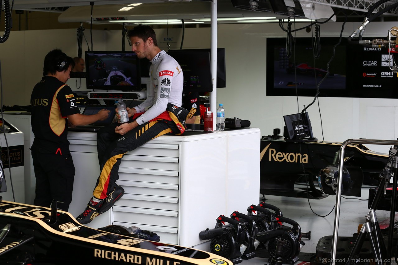 GP BRASILE, 22.11.2013- Prove Libere 2,Romain Grosjean (FRA) Lotus F1 Team E21 