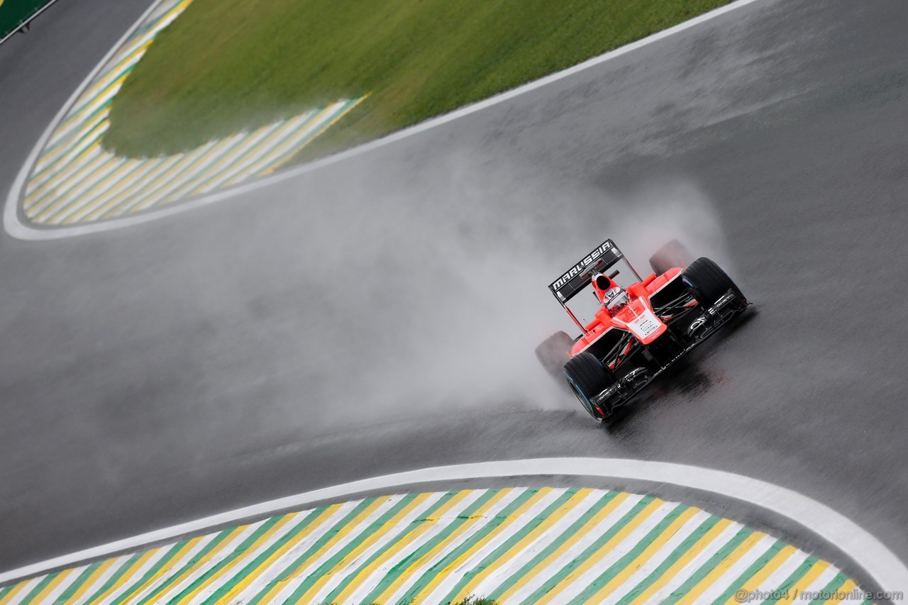 GP BRASILE, 22.11.2013- Prove Libere 2, Jules Bianchi (FRA) Marussia F1 Team MR02 