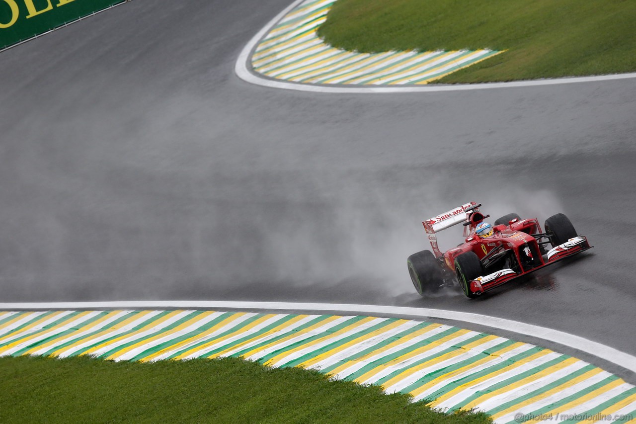 GP BRASILE, 22.11.2013- Prove Libere 2, Fernando Alonso (ESP) Ferrari F138