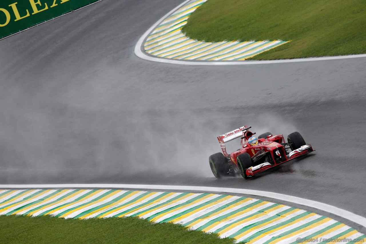 GP BRASILE, 22.11.2013- Prove Libere 2, Fernando Alonso (ESP) Ferrari F138 