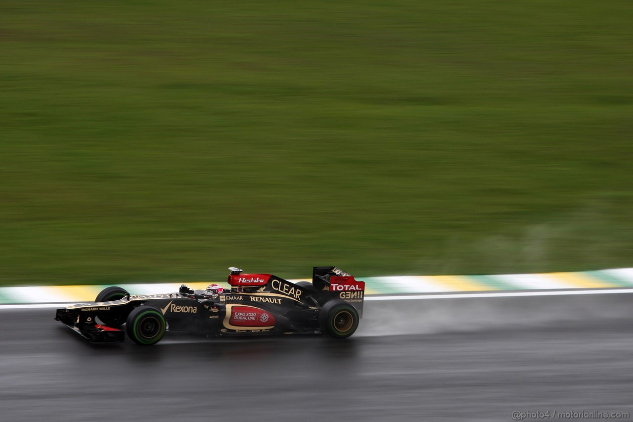 GP BRASILE, 22.11.2013- Prove Libere 2, Heikki Kovalainen (FIN) Lotus F1 Team E21