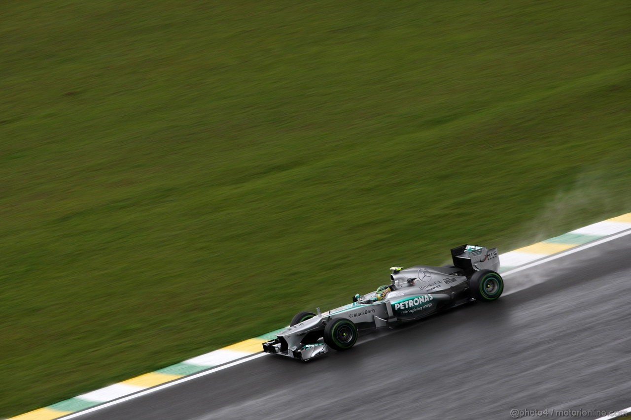 GP BRASILE, 22.11.2013- Prove Libere 2, Nico Rosberg (GER) Mercedes AMG F1 W04 