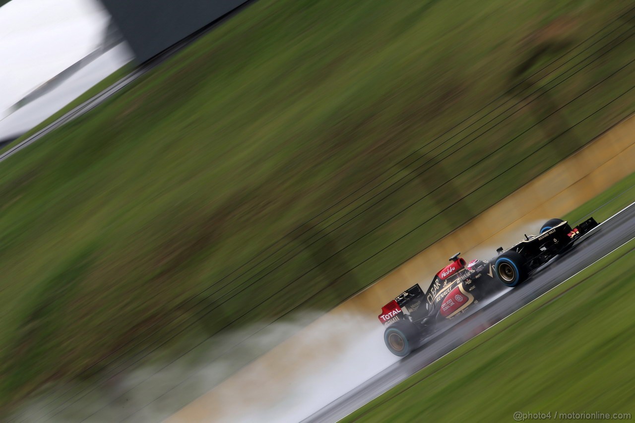 GP BRASILE, 22.11.2013- Prove Libere 2, Heikki Kovalainen (FIN) Lotus F1 Team E21  