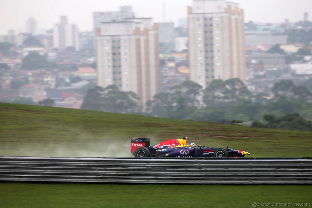 GP BRASILE, 22.11.2013- Prove Libere 2, Sebastian Vettel (GER) Red Bull Racing RB9 