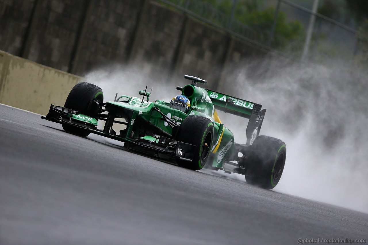 GP BRASILE, 22.11.2013- Prove Libere 2, Charles Pic (FRA) Caterham F1 Team CT03 