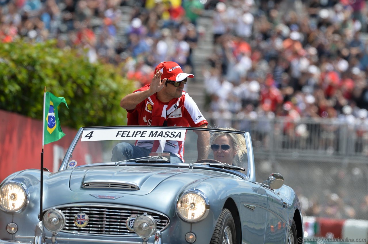 GP CANADA, 09.06.2013- Driver Parade, Felipe Massa (BRA) Ferrari F138