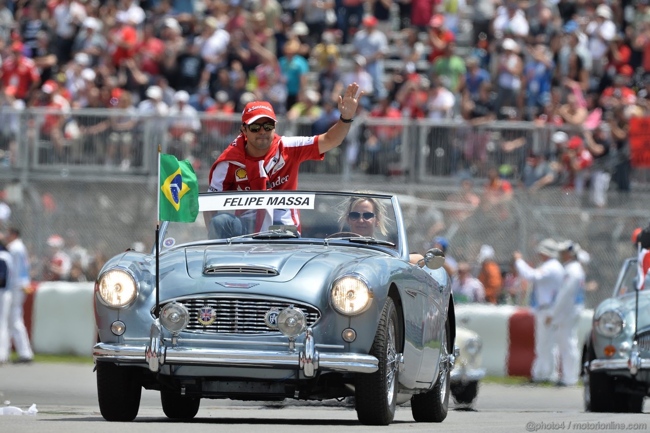 GP CANADA, 09.06.2013- Driver Parade, Felipe Massa (BRA) Ferrari F138