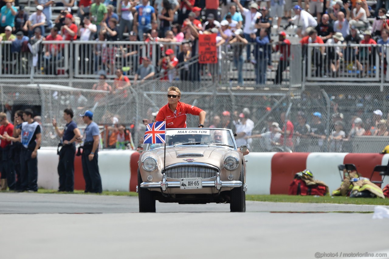 GP CANADA, 09.06.2013- Driver Parade, Max Chilton (GBR), Marussia F1 Team MR02