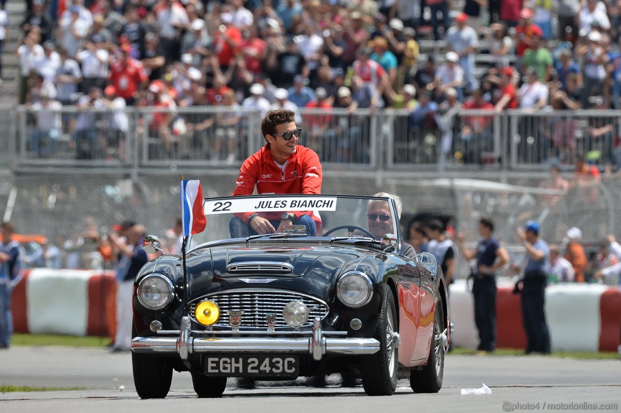 GP CANADA, 09.06.2013- Driver Parade, Jules Bianchi (FRA) Marussia F1 Team MR02