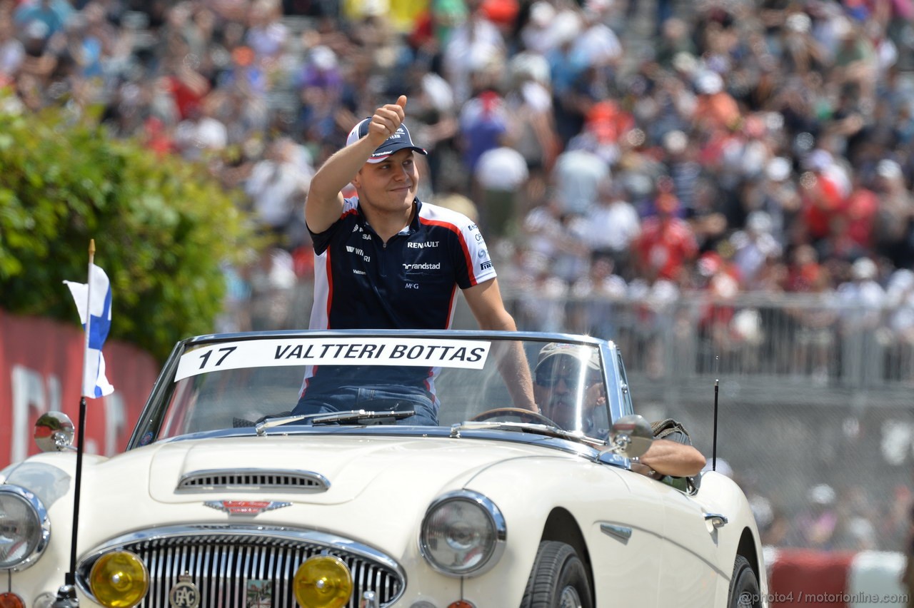 GP CANADA, 09.06.2013- Driver Parade, Valtteri Bottas (FIN), Williams F1 Team FW35