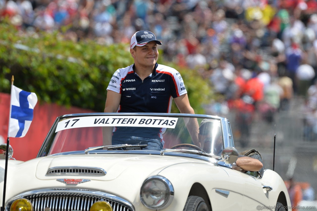 GP CANADA, 09.06.2013- Driver Parade, Valtteri Bottas (FIN), Williams F1 Team FW35