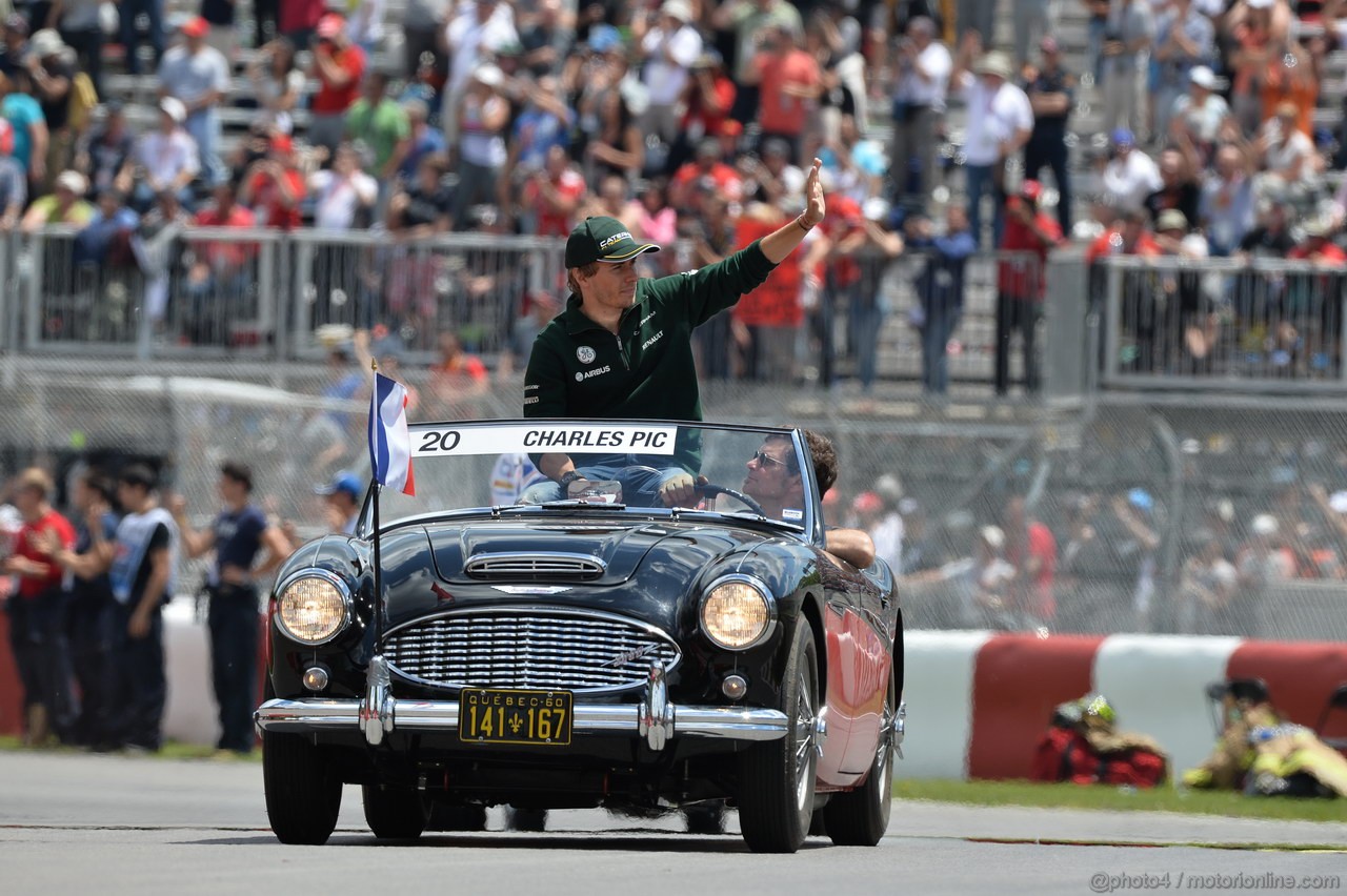 GP CANADA, 09.06.2013- Driver Parade, Charles Pic (FRA) Caterham F1 Team CT03