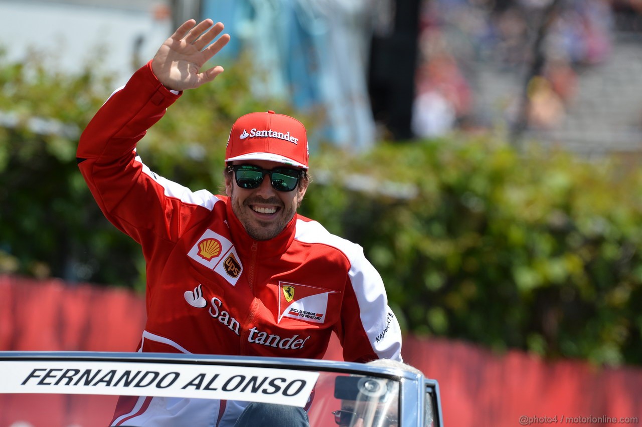 GP CANADA, 09.06.2013- Driver Parade, Fernando Alonso (ESP) Ferrari F138