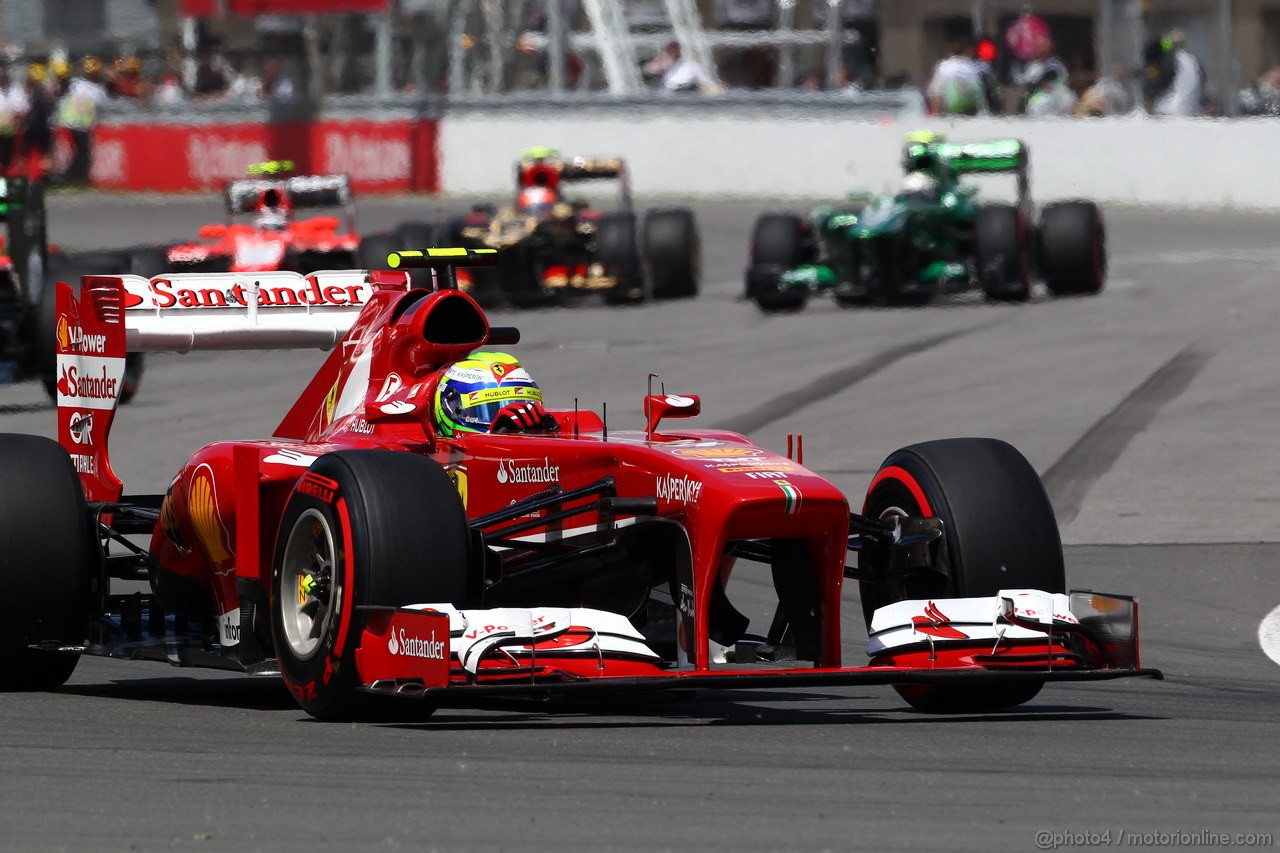 GP CANADA, 09.06.2013- Gara, Felipe Massa (BRA) Ferrari F138