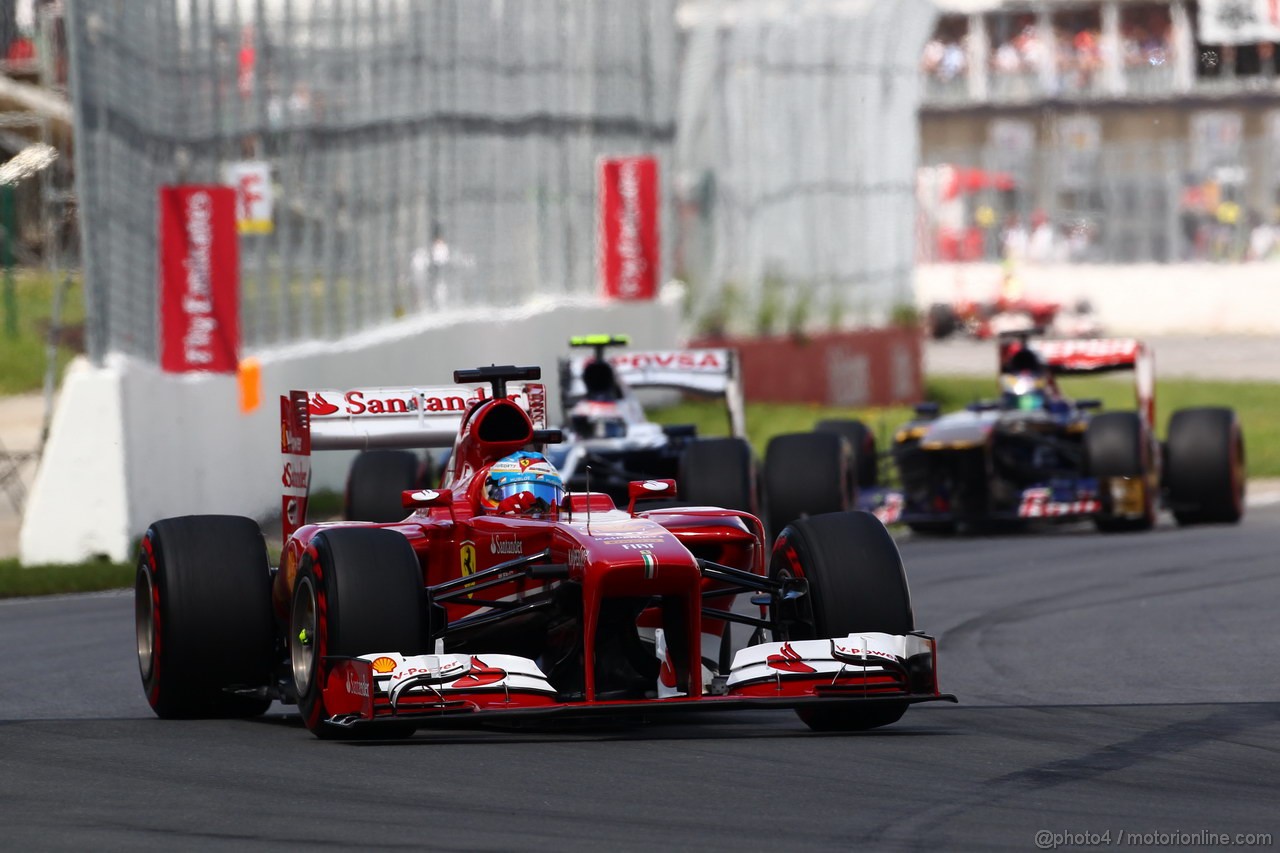 GP CANADA, 09.06.2013- Gara, Fernando Alonso (ESP) Ferrari F138