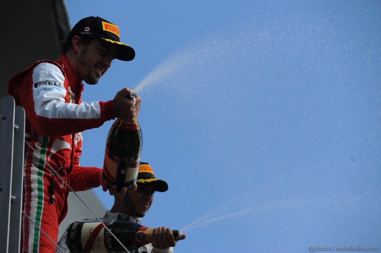 GP CANADA, 09.06.2013-  Podium:2nd Fernando Alonso (ESP) Ferrari F138