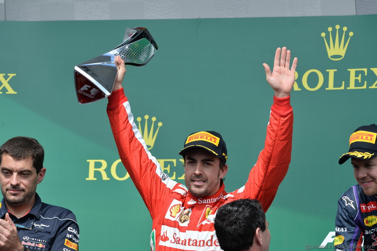 GP CANADA, 09.06.2013- The PodiumFernando Alonso (ESP) Ferrari F138