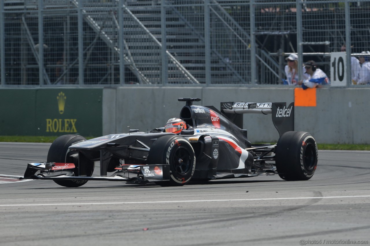 GP CANADA, 09.06.2013- Gara, Nico Hulkenberg (GER) Sauber F1 Team C32