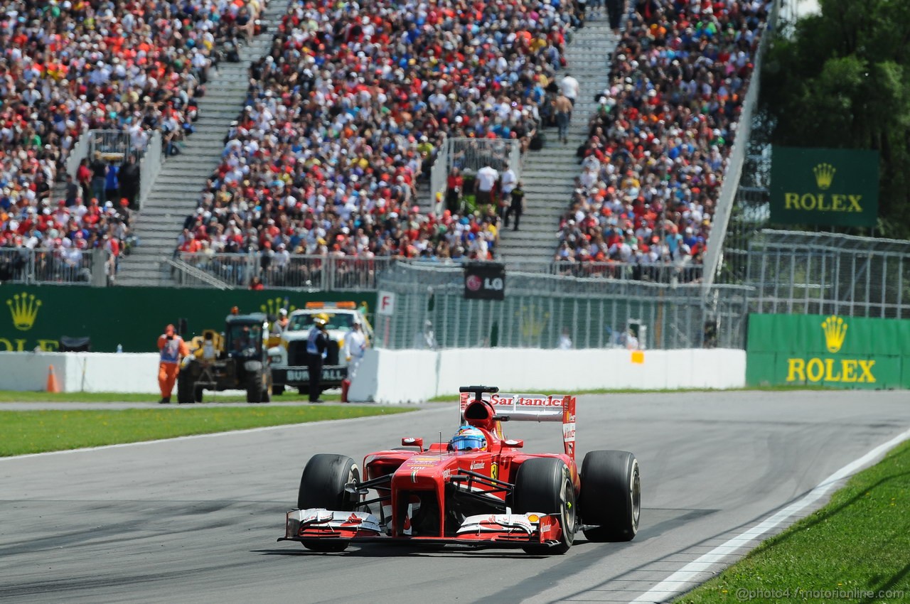 GP CANADA, 09.06.2013- Gara, Fernando Alonso (ESP) Ferrari F138