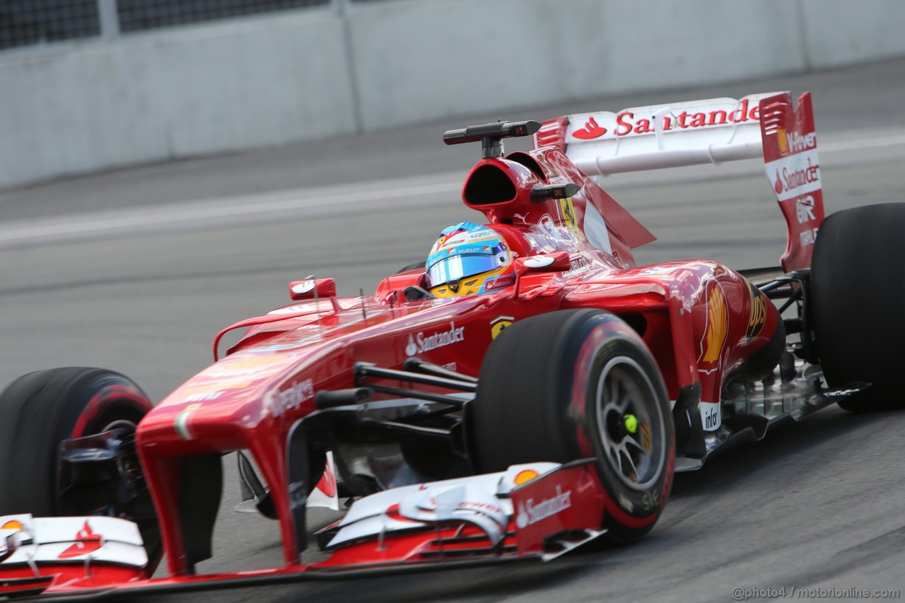 GP CANADA, 09.06.2013- Gara, Fernando Alonso (ESP) Ferrari F138