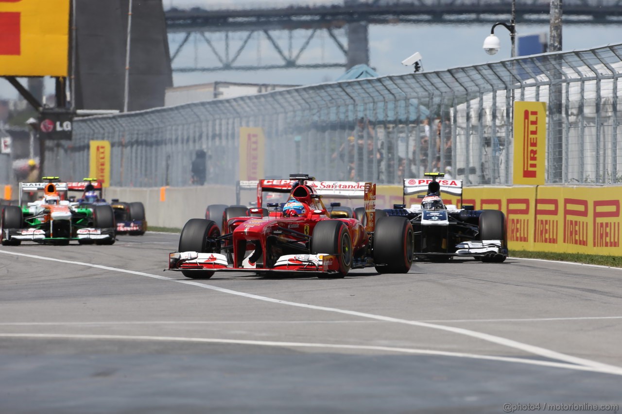 GP CANADA, 09.06.2013- Gara, Fernando Alonso (ESP) Ferrari F138