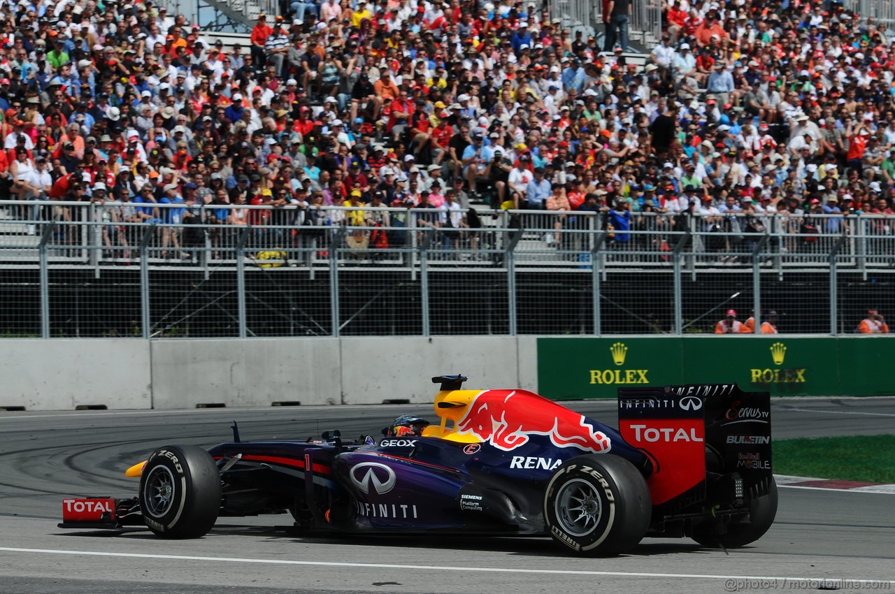 GP CANADA, 09.06.2013- Gara, Sebastian Vettel (GER) Red Bull Racing RB9