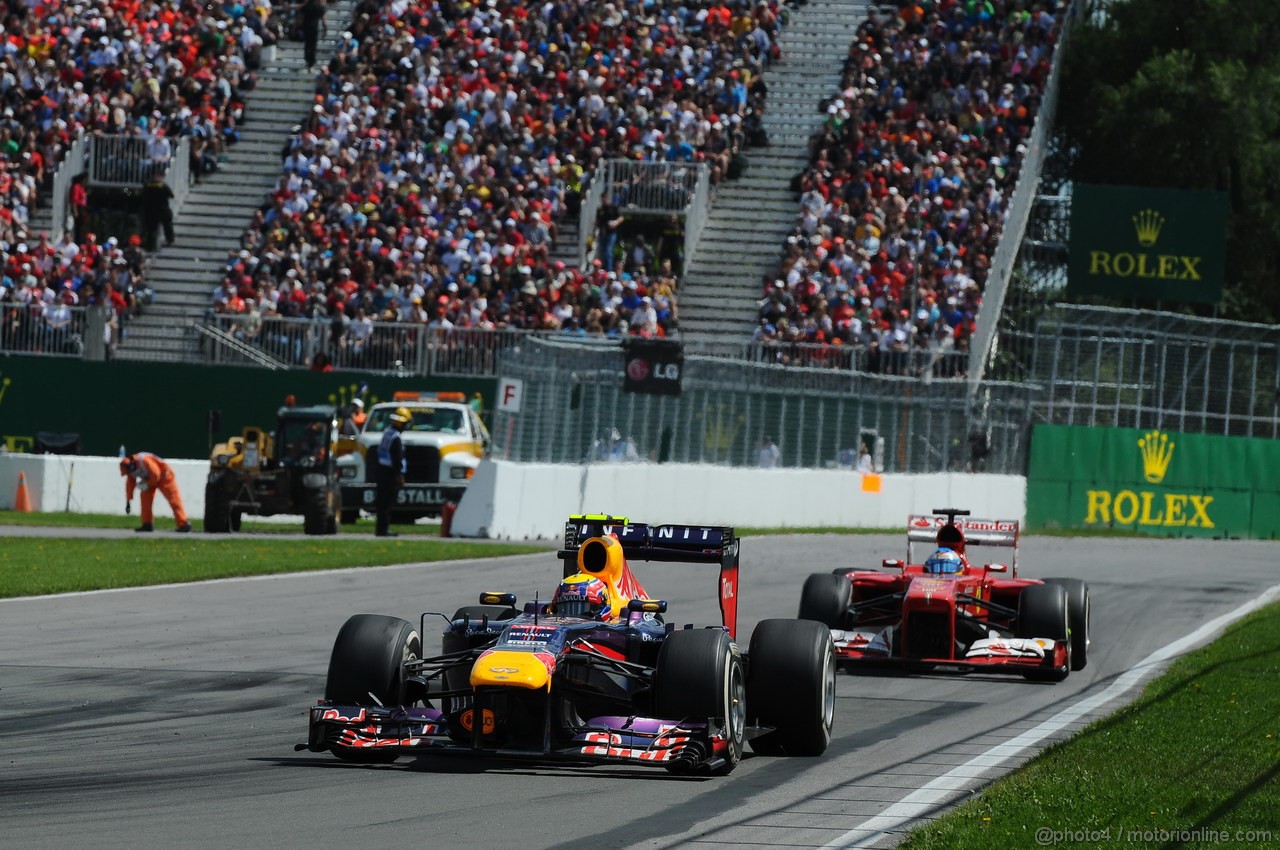 GP CANADA, 09.06.2013- Gara, Mark Webber (AUS) Red Bull Racing RB9