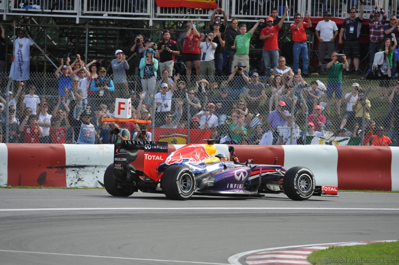 GP CANADA, 09.06.2013- Gara, Sebastian Vettel (GER) Red Bull Racing RB9