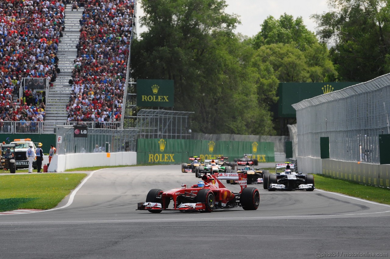 GP CANADA, 09.06.2013- Gara, Fernando Alonso (ESP) Ferrari F138