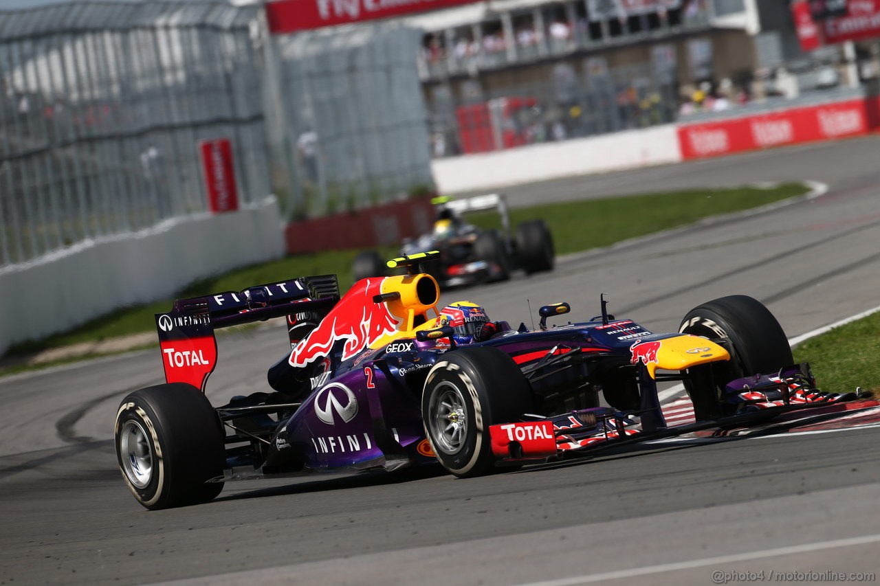 GP CANADA, 09.06.2013- Gara, Mark Webber (AUS) Red Bull Racing RB9