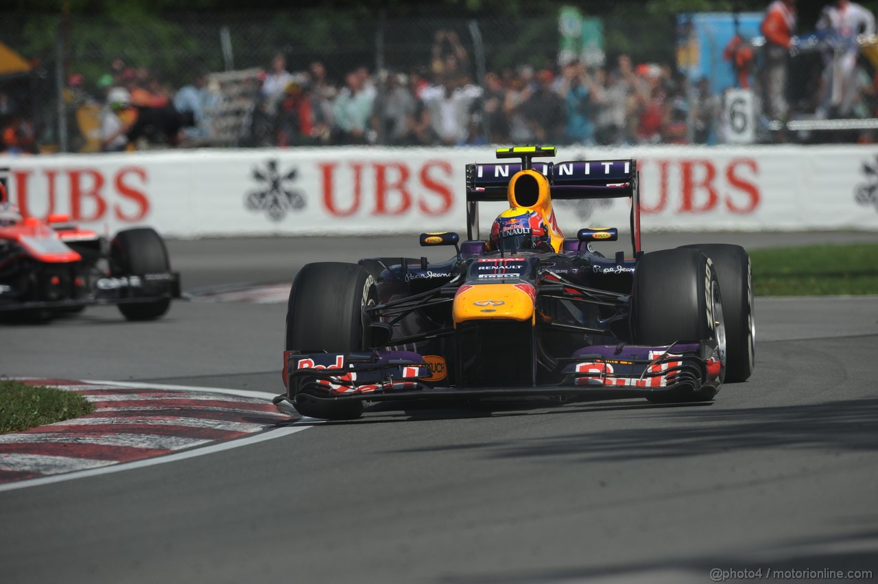 GP CANADA, 09.06.2013- Gara, Mark Webber (AUS) Red Bull Racing RB9