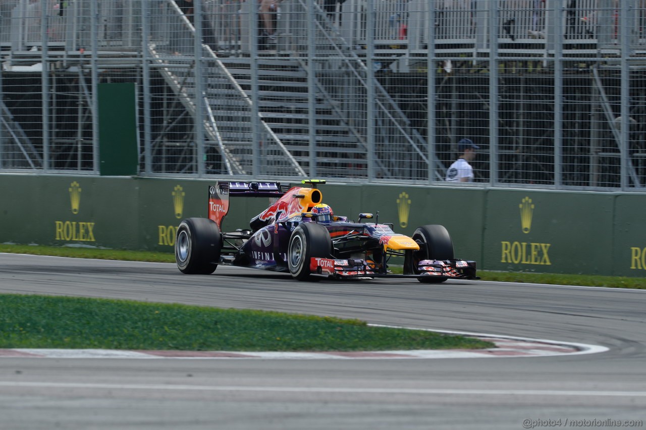 GP CANADA, 09.06.2013- Gara, Mark Webber (AUS) Red Bull Racing RB9