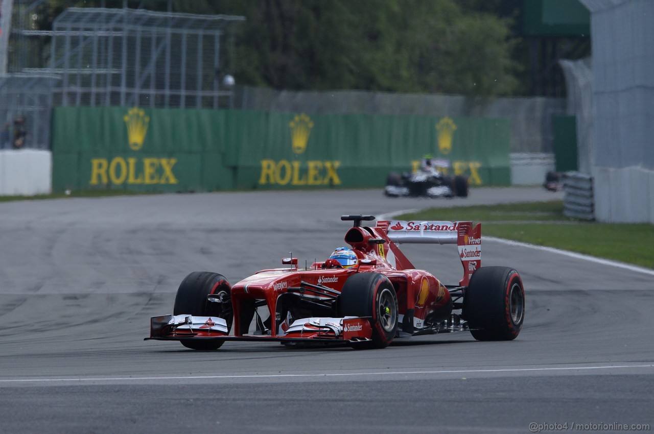 GP CANADA, 09.06.2013- Gara, Fernando Alonso (ESP) Ferrari F138
