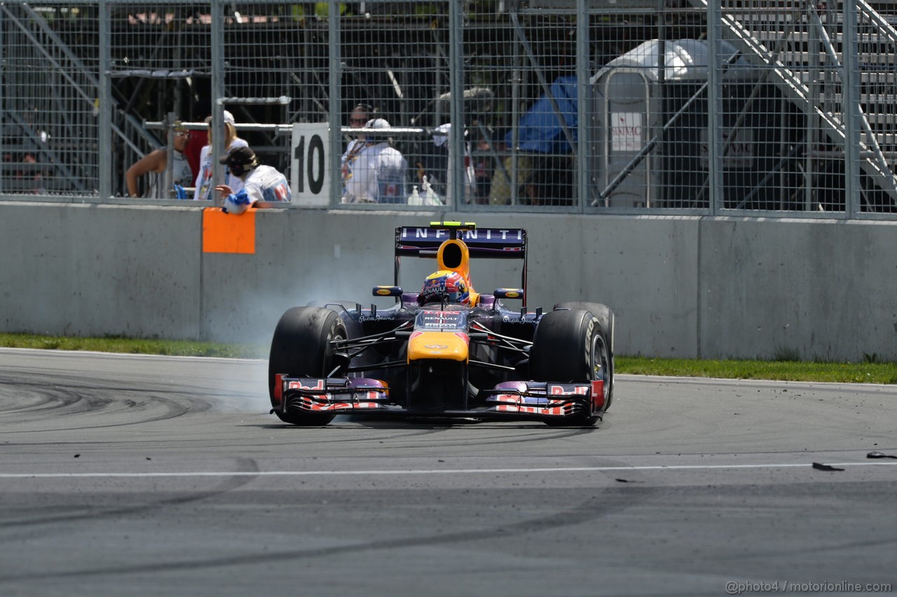 GP CANADA, 09.06.2013- Gara, Mark Webber (AUS) Red Bull Racing RB9