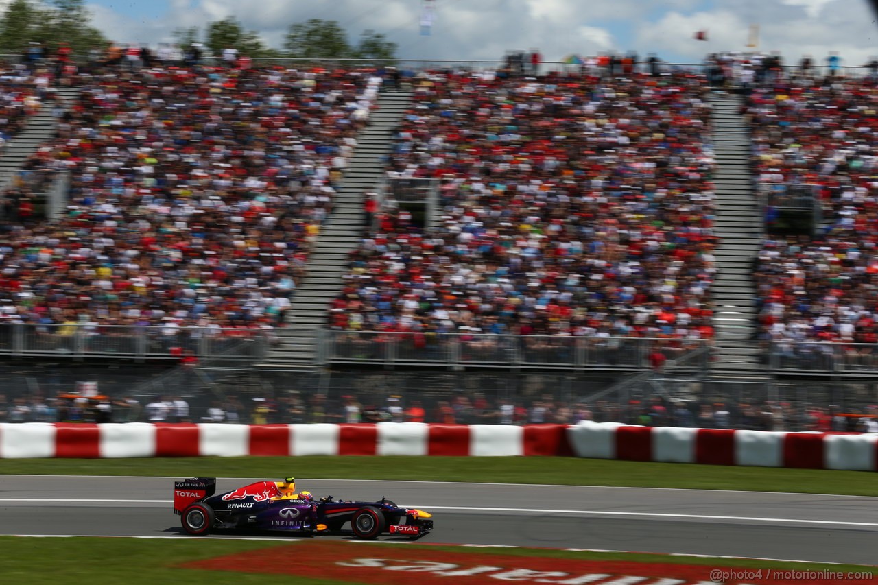 GP CANADA, 09.06.2013- Gara, Mark Webber (AUS) Red Bull Racing RB9