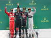 GP CANADA, 09.06.2013-  Podium: winner Sebastian Vettel (GER) Red Bull Racing RB9, 2nd Fernando Alonso (ESP) Ferrari F138, 3rd Lewis Hamilton (GBR) Mercedes AMG F1 W04