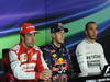 GP CANADA, 09.06.2013- Gara Press Conference, winner Sebastian Vettel (GER) Red Bull Racing RB9, 2nd Fernando Alonso (ESP) Ferrari F138 e 3rd Lewis Hamilton (GBR) Mercedes AMG F1 W04