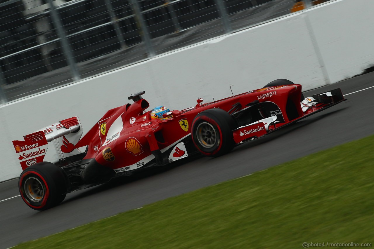 GP CANADA, 08.06.2013- Prove Libere 3,  Fernando Alonso (ESP) Ferrari F138