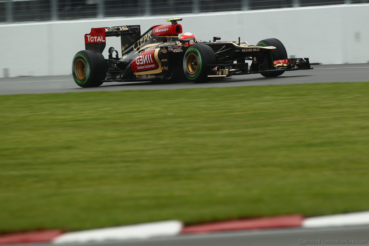 GP CANADA, 08.06.2013- Prove Libere 3,  Romain Grosjean (FRA) Lotus F1 Team E213