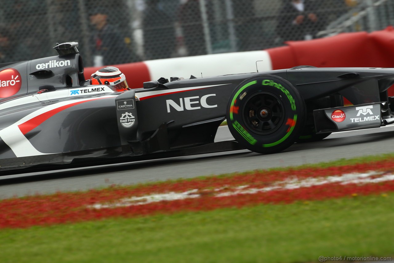 GP CANADA, 08.06.2013- Prove Libere 3,  Nico Hulkenberg (GER) Sauber F1 Team C32