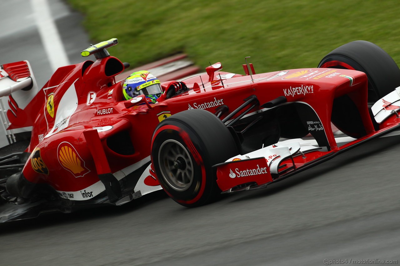 GP CANADA, 08.06.2013- Prove Libere 3,  Felipe Massa (BRA) Ferrari F138