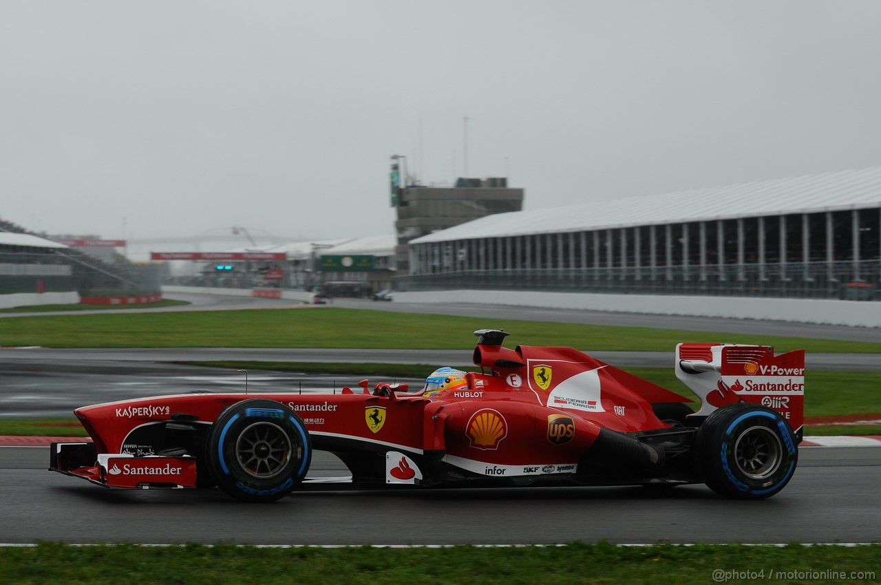 GP CANADA, 08.06.2013- Prove Libere 3,  Fernando Alonso (ESP) Ferrari F138