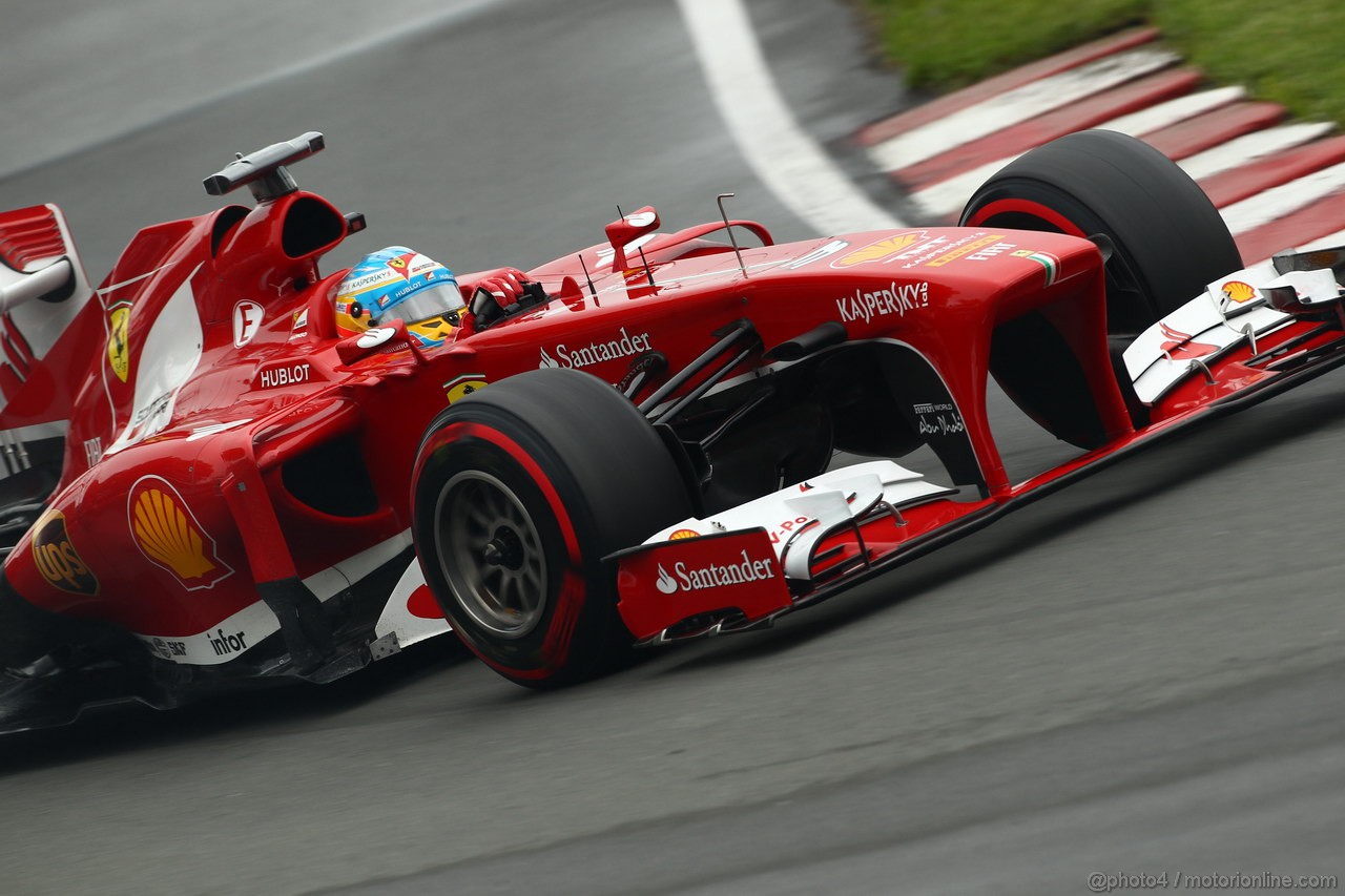 GP CANADA, 08.06.2013- Prove Libere 3,  Fernando Alonso (ESP) Ferrari F138