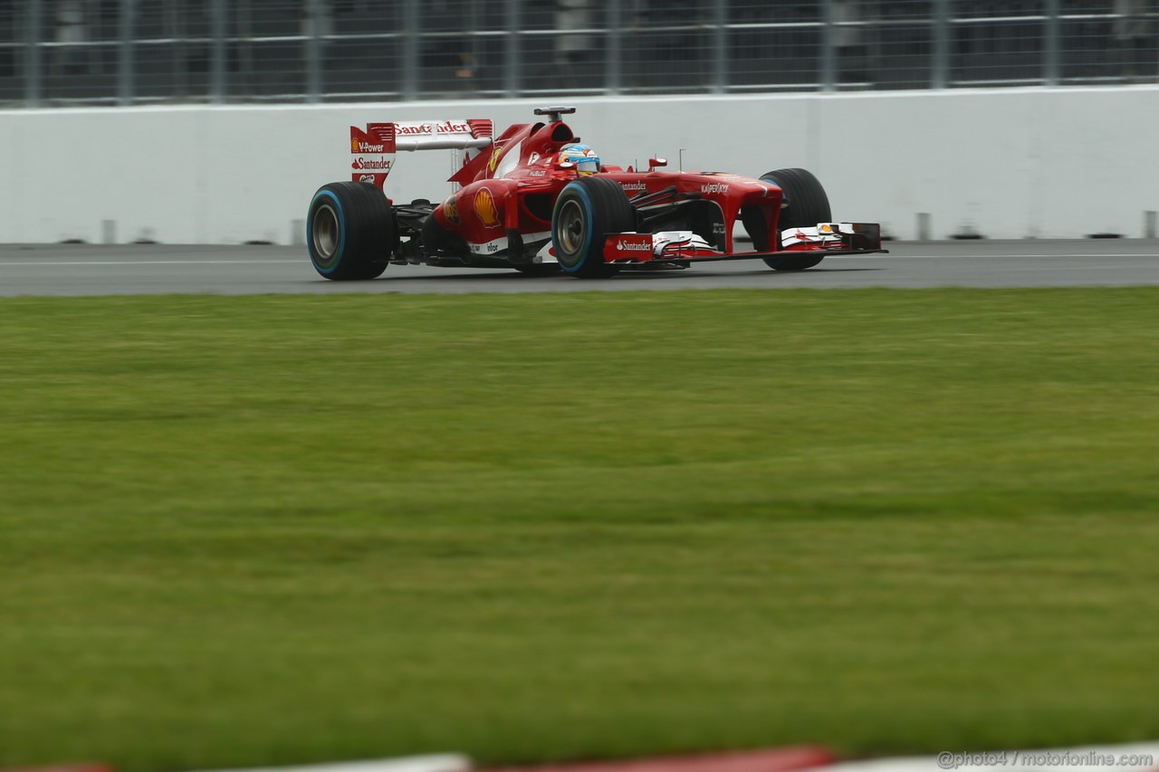 GP CANADA, 08.06.2013- Prove Libere 3,  Fernando Alonso (ESP) Ferrari F138