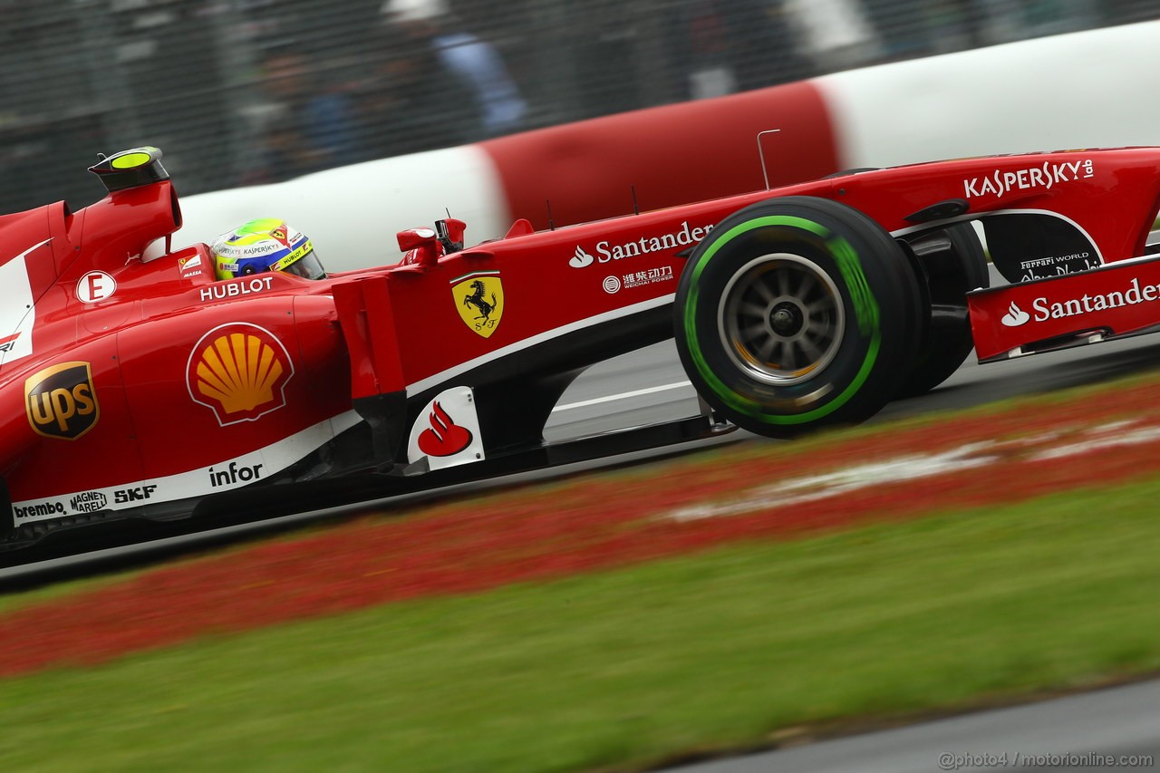 GP CANADA, 08.06.2013- Prove Libere 3,  Felipe Massa (BRA) Ferrari F138