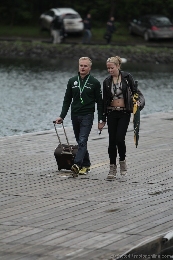 GP CANADA, 08.06.2013-  Heikki Kovalainen (FIN) Caterham F1 Team CT03 with his Ragazzafriend