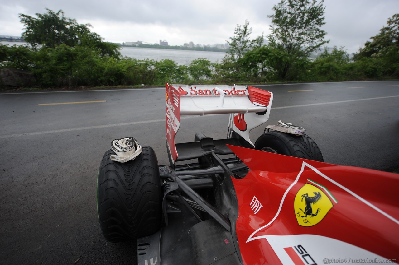 GP CANADA, 08.06.2013- Qualifiche, Crash Felipe Massa (BRA) Ferrari F138