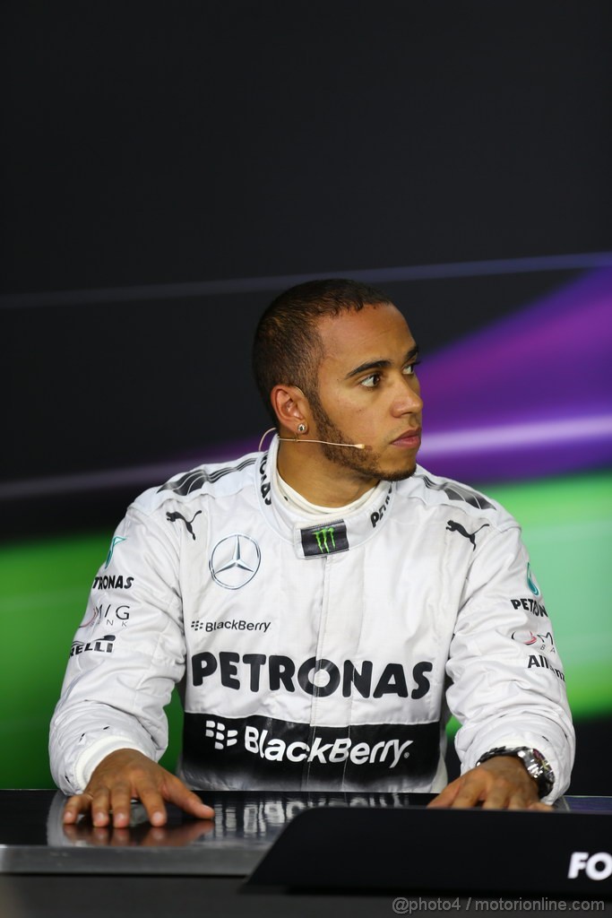 GP CANADA, 08.06.2013- Qualifiche Press Conference, 2nd  Lewis Hamilton (GBR) Mercedes AMG F1 W04