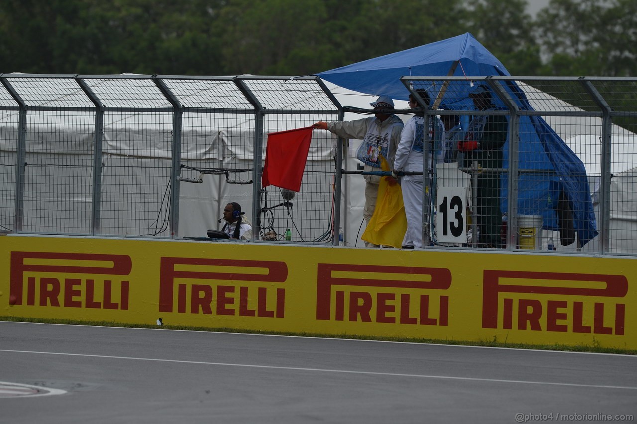 GP CANADA, 08.06.2013- Qualifiche, Red Flag for Felipe Massa (BRA) Ferrari F138 crash